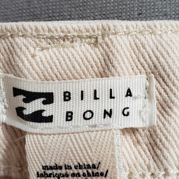 BILLABONG Wall to Wall Denim Cargo Pants Size 26‎ Antique White - Picture 5 of 12